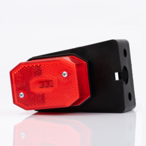 Lampa obrysowa czerwona tylna LED z odblaskiem, uchwytem kątowym