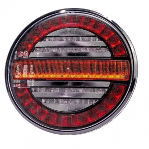 Lampa tylna LED, 3-funkcyjna, okrągła, uniwersalna, przewód o długości 1m FT-213