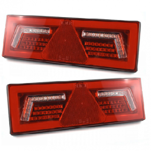 Lampa tylna 96 LED + 96 LED 12/24 V z trójkątem Lewa + Prawa