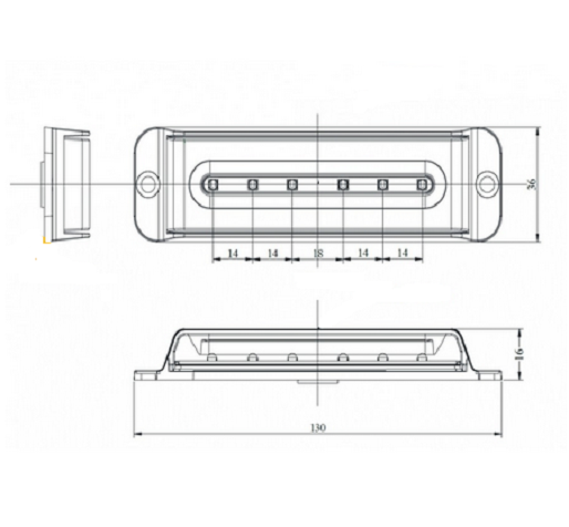 Lampa strobo 6 LED blue R10 R65 - obrazek 4