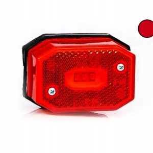 Lampa obrysowa LED 12-36V, czerwonaz odblaskiem i wiązką elektryczną 0,5m