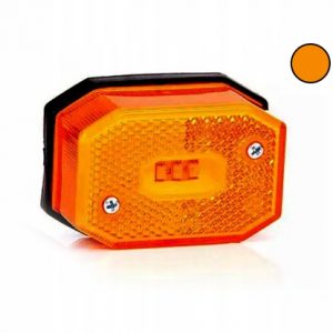 Lampa obrysowa LED 12-36V, żółta z odblaskiem i wiązką elektryczną 0,5m