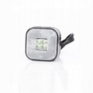 Lampa obrysowa BIAŁA LED z przewodem 2×0,75 mm².