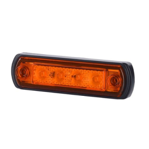 Lampa obrysowa na podstawie gumowej na rurę ,diodowa 12/24 V, pomarańczowa Horpol