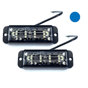 2x Lampa strobo 4 LED ble niebieska Policja Straż
