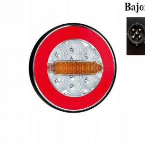 Lampa tylna LED bajonet, 3-funkcyjna (światło obrysowe, STOP i kierunkowskazu), 12/24 V, okrągła, uniwersalna, do montażu pojedynczego Fristom
