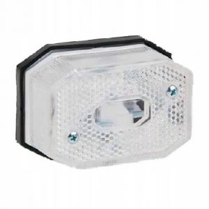 Lampa obrysowa biała  z odblaskiem