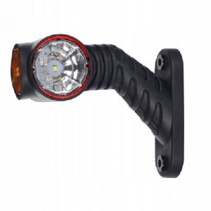 Lampa obrysowa potrójna na wysięgniku ukośnym, krótkim, prawa