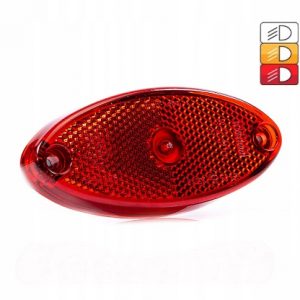 Lampa obrysowa LED 12-36V, czerwona z odblaskiem