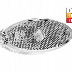 Lampa obrysowa LED 12-36V, biała z odblaskiem