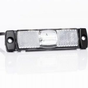 Lampa obrysowa biała LED z przewodem 2×0,75 mm².