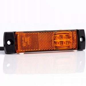Lampa obrysowa żółta LED z przewodem 2×0,75 mm²