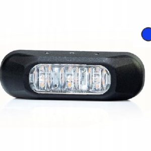 Lampa ostrzegawcza LED niebieska 12-36V, 3 programy świecenia, przewód o długości 0,25m