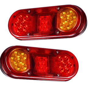 Lampy zespolone tylne, lewa prawa, 12/24 V z oświetleniem tablicy rejestracyjnej