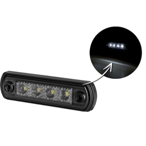 Lampa obrysowa GRAPHITE  ciemny klosz 4 diody