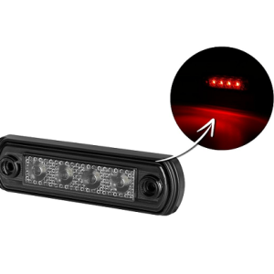 Lampa obrysowa GRAPHITE  ciemny klosz 4 diody