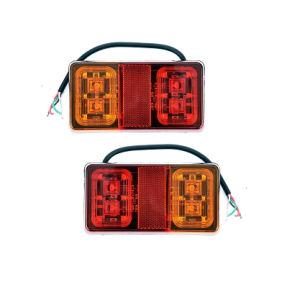LAMPA ZESPOLONA TYLNA DO PRZYCZEPY LAWETY 12/24V DIODOWA LED ZESTAW 2 SZT