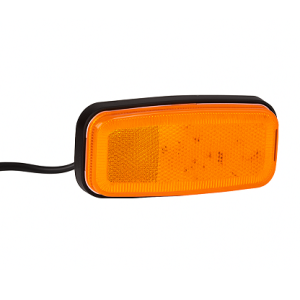 Lampa obrysowa LED 12-36V, pomarańczowa z odblaskiem FT-075 Z LED