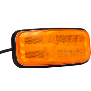 Lampa obrysowa LED z funkcją kierunkowskazu kat. 5, 12-36V, żółta z odblaskiem FT-080 LED