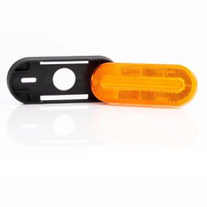 Lampa obrysowa LED z fukncją kierunkowskazu  12-36V, żółta z odblaskiem
