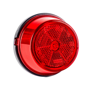 Lampa obrysowa LED 12-36V, czerwona z odblaskiem i wiązką elektryczną 0,5m