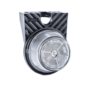 Lampa obrysowa LED 12-36V, biała z odblaskiem oraz uchwytem kątowym