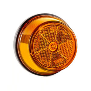 Lampa obrysowa LED 12-36V, żółta z odblaskiem i wiązką elektryczną 0,5m