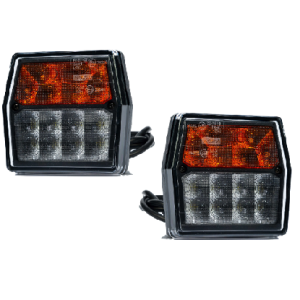 Lampa przednia LED 12-24V, 2-funkcyjna ze światłem pozycyjnym i światłem kierunkowskazu, przewód  1 m