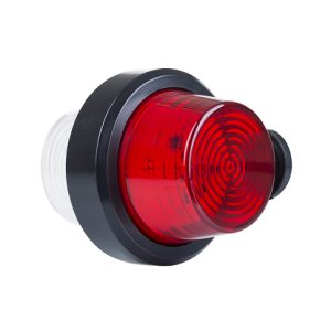 Lampa obrysowa biało-czerwona krótka, klosze biały i czerwony Old School LD 2564