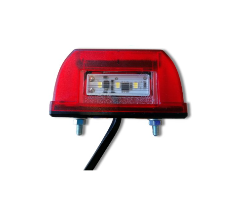 Lampa oświetlenia tablicy rejestracyjnej uniwersalna – mała, czerwona LTD 669 - obrazek 2