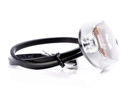 Lampa obrysowa LED 12-36V, biała z odblaskiem oraz uchwytem kątowym - obrazek 4