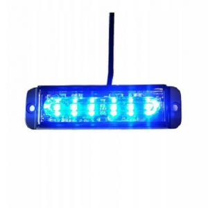 LAMPA STROBOSKOP LED 6 blue POLICJA STRAZ 12V