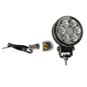 Lampa robocza LED, skupiony strumień świetlny, gniazdo Deutch Stecker z wtyczką