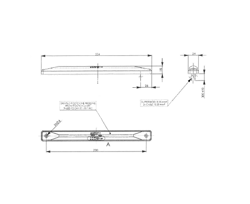 Lampa obrysowa GRAPHITE ciemny klosz 9 diód - obrazek 4