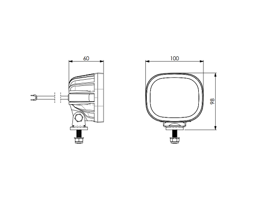 Lampa robocza 6 diod LED rozproszone, białe światło Horpol LRD 3072 - obrazek 4
