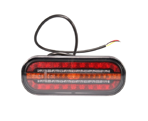 Lampa tylna 3-funkcyjna uniwersalna LED 12-24V, kierunkowskaz dynamiczny przewód - obrazek 4