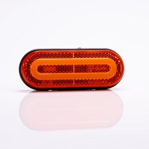 Lampa obrysowa LED, pomaranczowa z odblaskiem 12-36V montaż na płasko
